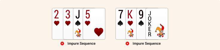 Impure sequence Impure Sequence Rummy Rules