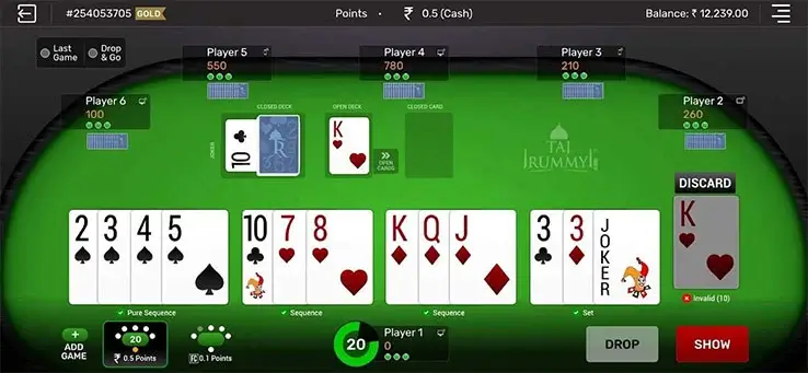 Show Valid & Invalid Show Valid & Invalid - Rummy Rules