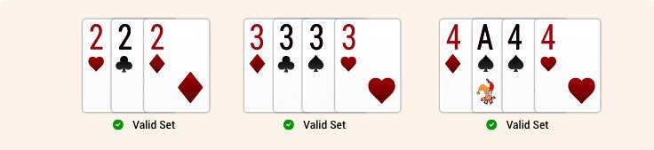 Valid Set Valid Set - Rummy Rules